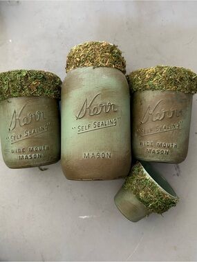 Kerr Green Moss Mason Jars Set